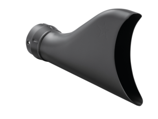 FP Fischtail Endkappe Pechschwarz 2.5 Zoll